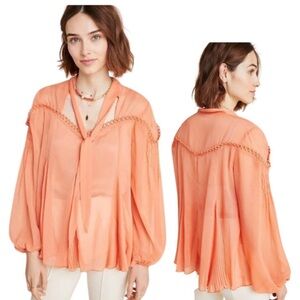Ranna Gill from Anthropologie sheer blouse size medium. NWT